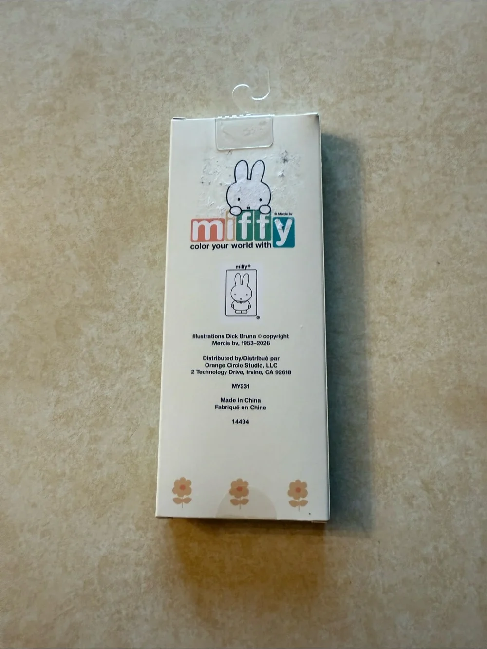 miffy flower gel pen pack of 5